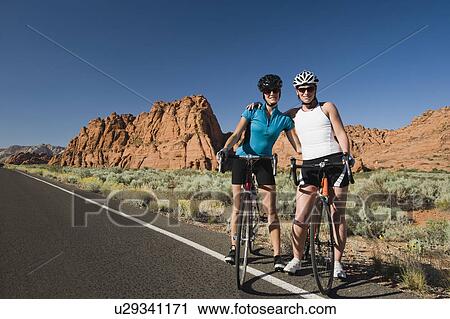 Stock Image - Bikers on the road. Fotosearch