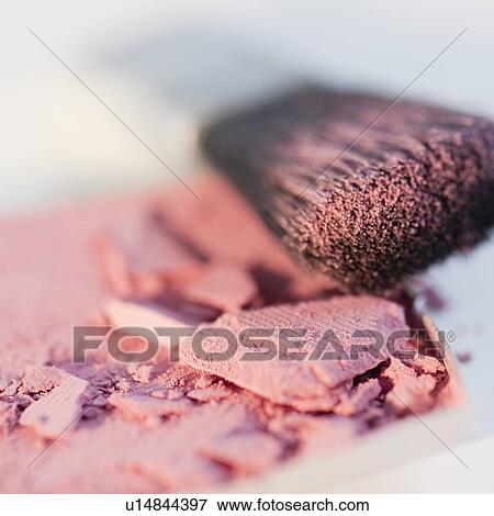 Blush and an applicator View Large Photo Image Stock Photo - Blush and an applicator. Fotosearch