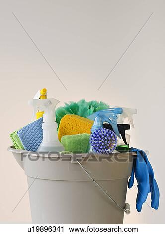 Cleaning supplies View Large Photo Image Stock Image - Cleaning supplies. Fotosearch