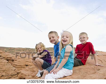 Kids at Red Rock View Large Photo Image Stock Photography - Kids at Red Rock. Fotosearch