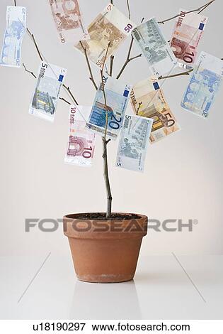 Stock Photo - Money growing in a pot. Fotosearch