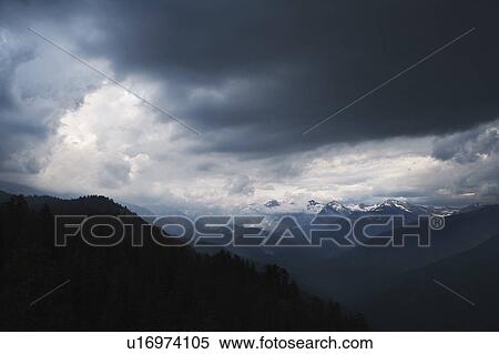 Stock Photography - Mountain landscape with trees. Fotosearch