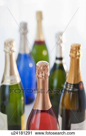 Six champagne bottles View Large Photo Image Stock Image - Six champagne bottles. Fotosearch