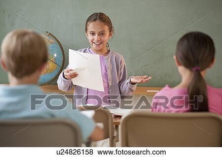 Stock Photo - Students in a classroom. Fotosearch