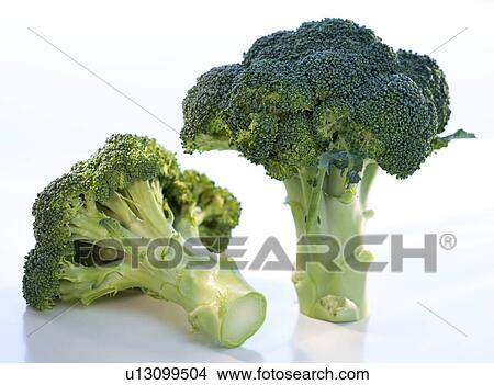 Picture - Two bunches of broccoli. Fotosearch