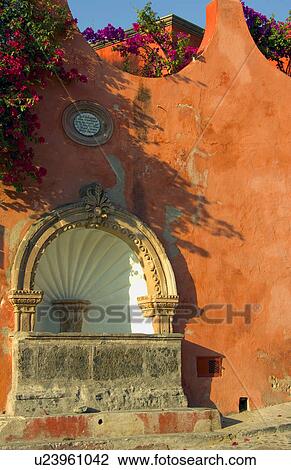Stock Image - A carved stone water fountain. Fotosearch