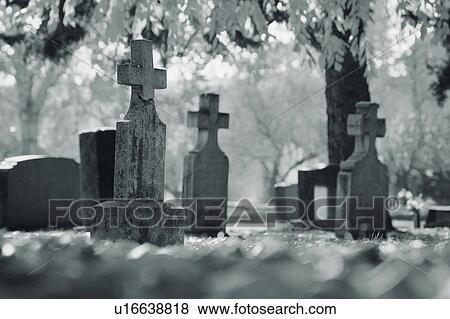 Stock Photo - A graveyard. Fotosearch