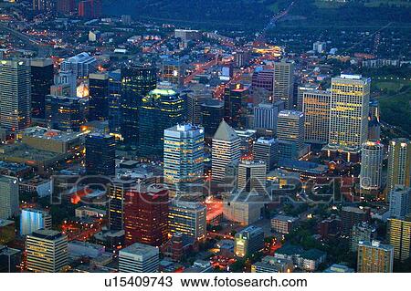 Stock Image - A view of downtown. Fotosearch