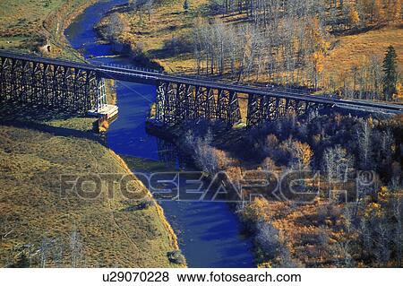 Stock Photo - Aerial view of a bridge. Fotosearch