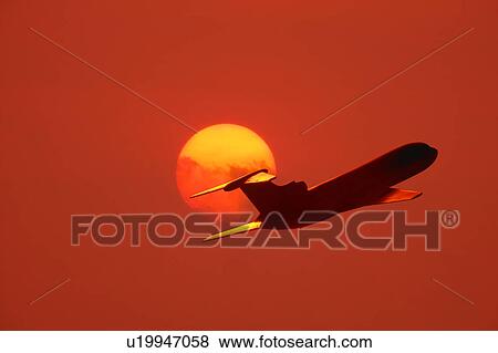 Airplane in the sky View Large Photo Image Stock Photo - Airplane in the sky. Fotosearch