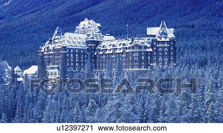 Banff Springs Hotel Banff National Park Alberta Canada View Large Photo Image Stock Image - Banff Springs Hotel Banff National Park Alberta Canada. Fotosearch