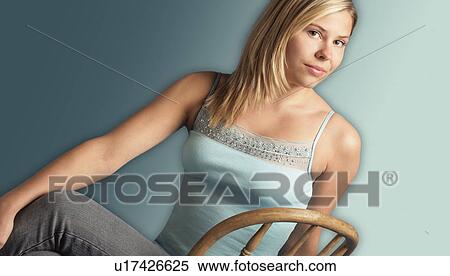 Stock Photography - Blonde teenage girl. Fotosearch