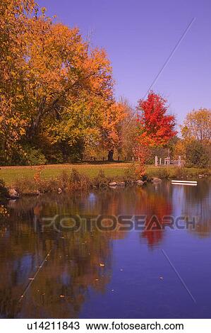 Body of water in Autumn View Large Photo Image Stock Image - Body of water in Autumn. Fotosearch