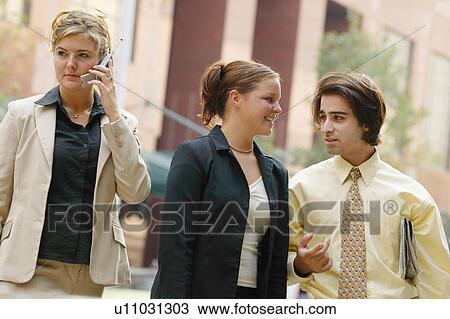 Stock Image - Businesspeople outside. Fotosearch