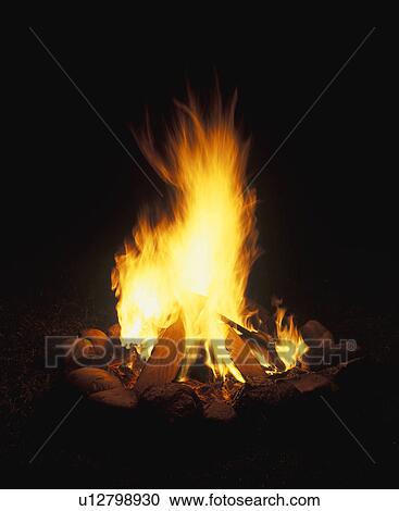Campfire at night View Large Photo Image Stock Image - Campfire at night. Fotosearch