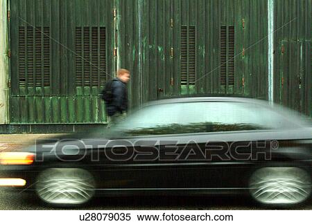 Car speeds by person View Large Photo Image Stock Photography - Car speeds by person. Fotosearch