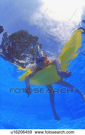 Child in swimming pool View Large Photo Image Stock Photo - Child in swimming pool. Fotosearch