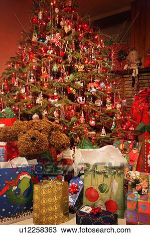 Christmas tree and presents View Large Photo Image Stock Image - Christmas tree and presents. Fotosearch