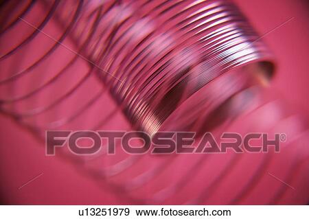 Stock Photo - Close up of metal spring. Fotosearch