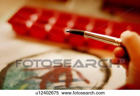 Closeup of an artist's paintbrush View Large Photo Image Stock Photography - Closeup of an artist's paintbrush. Fotosearch