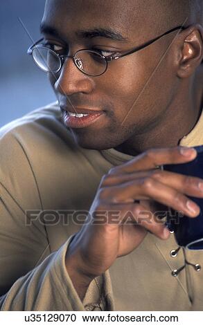 Stock Image - Closeup of man. Fotosearch