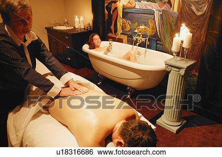 Stock Photograph - Couple get special treatment. Fotosearch