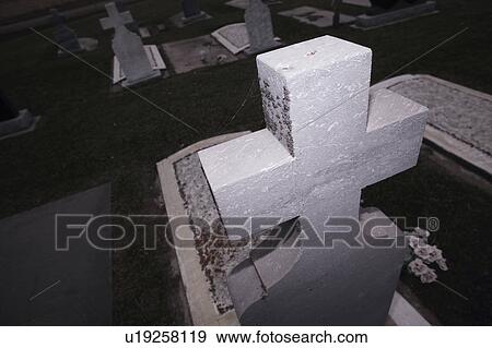 Cross headstone View Large Photo Image Stock Photo - Cross headstone. Fotosearch