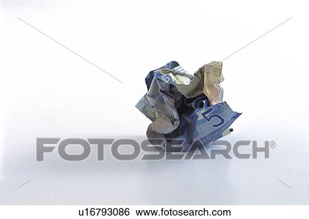 Stock Photograph - Crumpled five dollar bill. Fotosearch