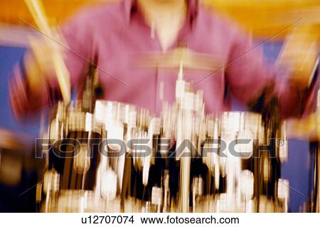 Drummer Drumming View Large Photo Image Picture - Drummer Drumming. Fotosearch