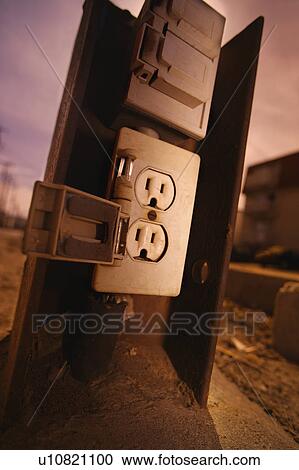 Stock Image - Electrical junction box. Fotosearch