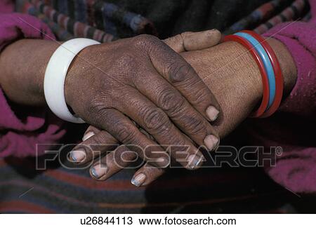 Stock Image - Ethnic hands folded. Fotosearch