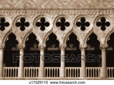Stock Image - Facade of Doge's Palace Venice Italy. Fotosearch