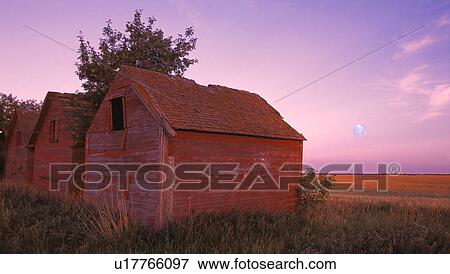 Stock Photo - Farm buildings. Fotosearch