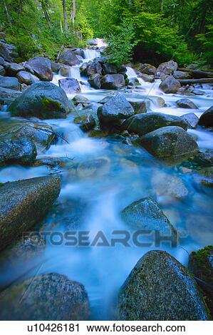 Stock Image - Fast-flowing river. Fotosearch