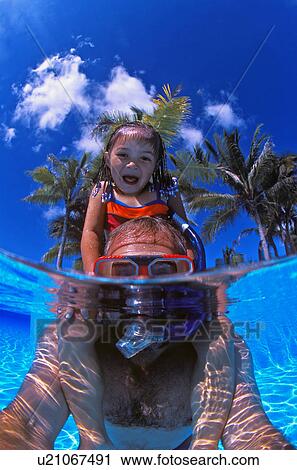 Father and daughter playing in the pool View Large Photo Image Stock Image - Father and daughter playing in the pool. Fotosearch