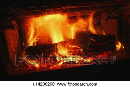 Stock Image - Fireplace. Fotosearch