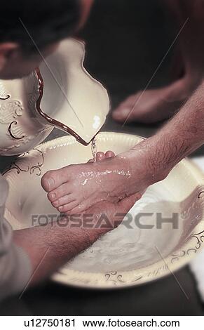 Foot washing View Large Photo Image Stock Image - Foot washing. Fotosearch