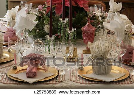 Formal table settings View Large Photo Image Stock Photo - Formal table settings. Fotosearch