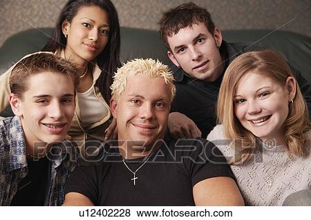 Stock Photo - Group of young people together. Fotosearch