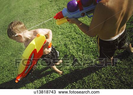 Stock Image - He got me!. Fotosearch