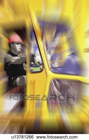 Stock Photograph - Heavy machine operator. Fotosearch