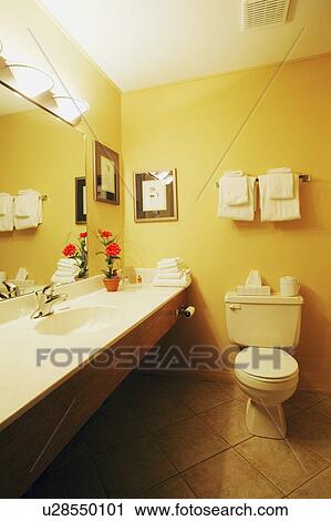 Stock Image - Inside a washroom. Fotosearch