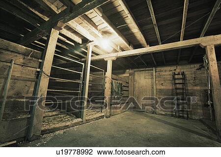 Stock Image - Inside of a barn. Fotosearch