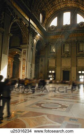 Interior of St. Peter's Basilica Vatican City Rome Italy View Large Photo Image Picture - Interior of St. Peter's Basilica Vatican City Rome Italy . Fotosearch