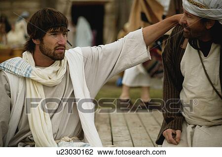 Jesus gives a man direction View Large Photo Image Stock Image - Jesus gives a man direction. Fotosearch