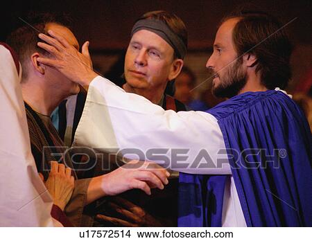 Jesus heals a blind man View Large Photo Image Picture - Jesus heals a blind man. Fotosearch