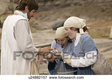 Stock Photo - Jesus heals lepers. Fotosearch