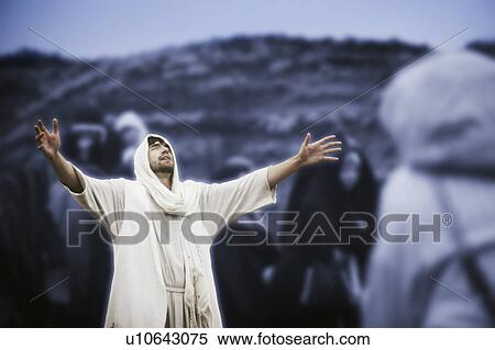 Stock Photography - Jesus praying. Fotosearch