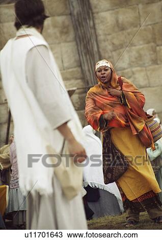 Jesus speaks with a woman View Large Photo Image Stock Image - Jesus speaks with a woman. Fotosearch