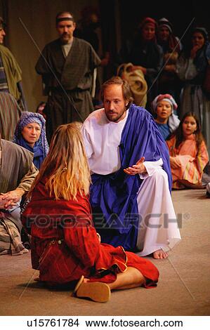 Jesus talks with adulteress View Large Photo Image Picture - Jesus talks with adulteress. Fotosearch